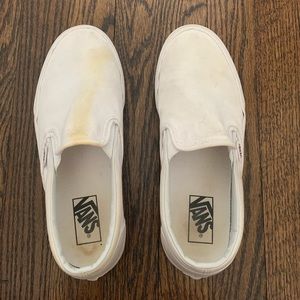 White Slip on Vans